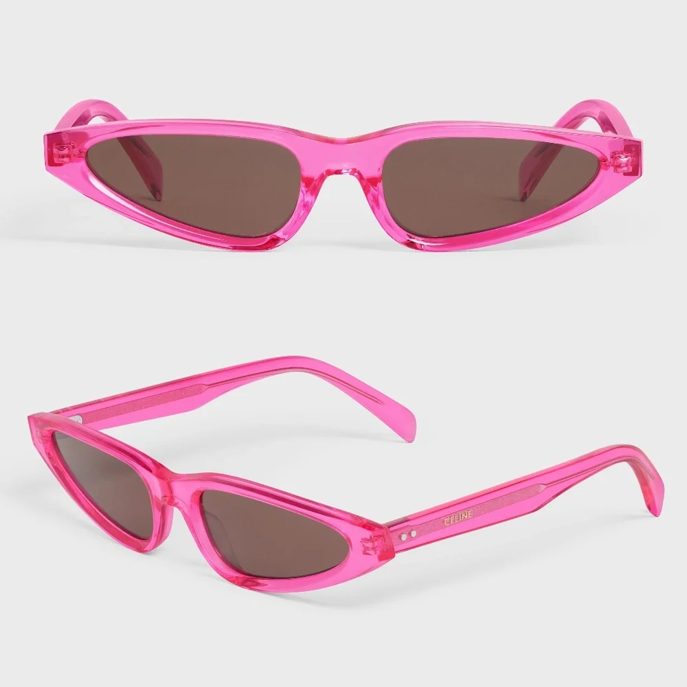 CELINE Graphic S231 Acetate Sunglasses in Neon Pink CL40231I - Picture 1 of 2